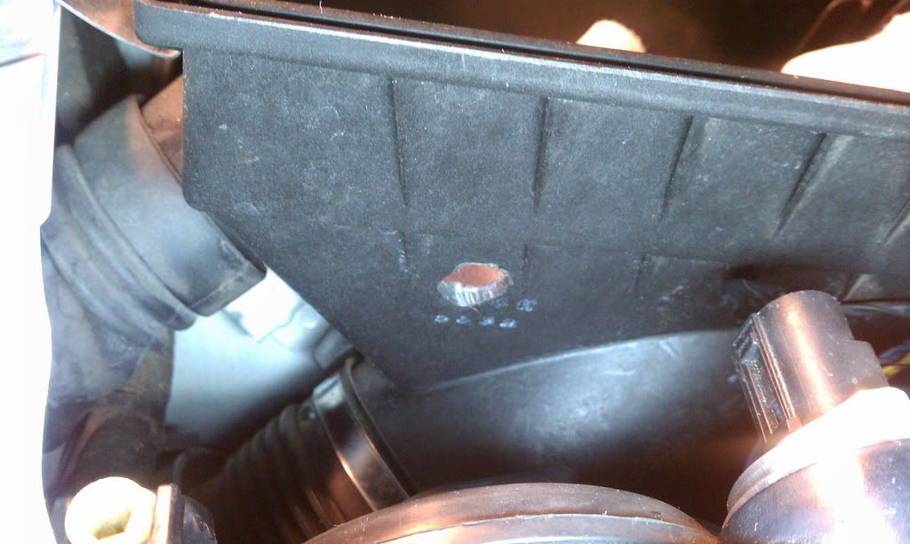 Drill holes in airbox bmw #2
