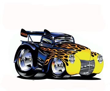 cartoon dragster