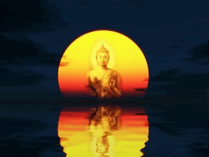animated buddha photo: Animated Buddha Buddhasunset.gif