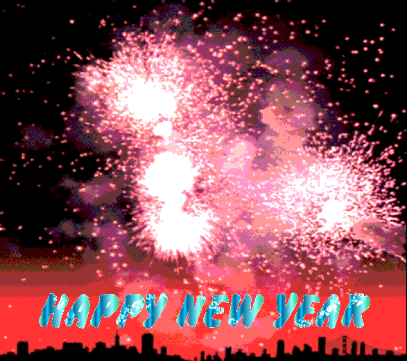 Happy New Year photo: Happy New Year HappyNewYearFireworksRedExplode.gif
