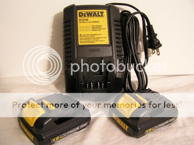 Dewalt 12V Lithium DCB120 Batteries + DCB100 Charger NEW Out of 