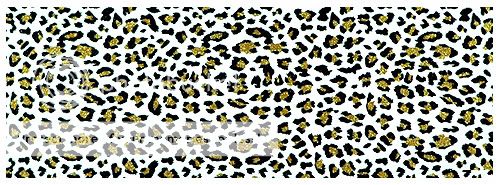 Korea White Gold Glitter Leopard Whole Sheet NAIL Toe Art 3D Stickers 