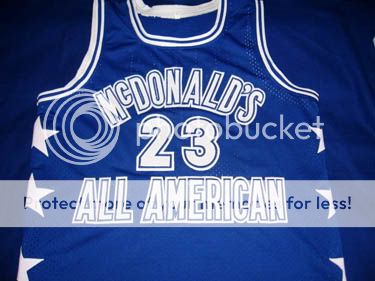 MICHAEL JORDAN McDONALDS ALL AMERICAN JERSEY BLUE   ALL SIZES  